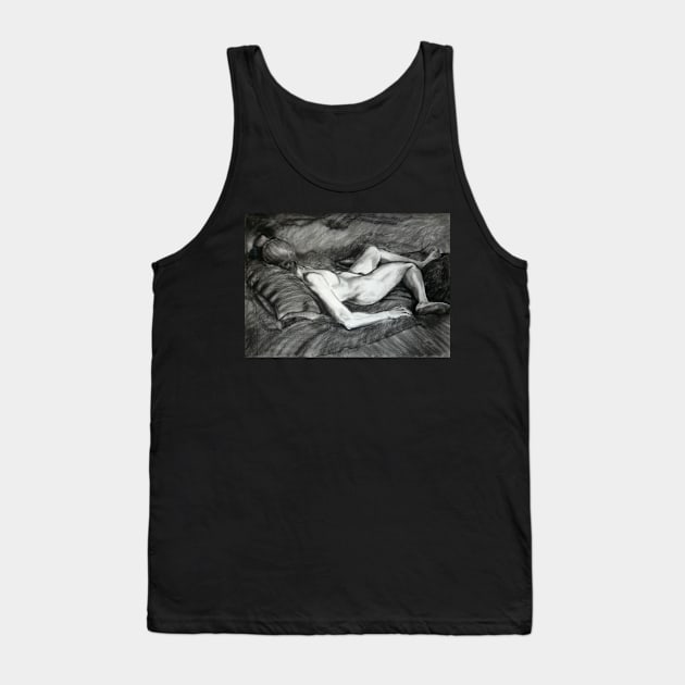 Reclining Female Nude Tank Top by rozmcq